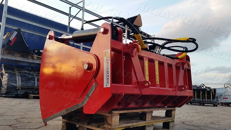 KREATEC Silageschneidzange / Silageschneider 1,8m mit 3 Zylindern,Zähne Hardox 500