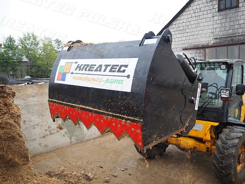 KREATEC Silageschneidzange / Silageschneider 1,8m mit 3 Zylindern,Zähne Hardox 500
