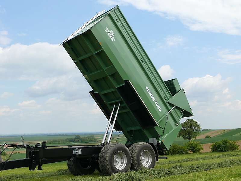 Brantner TA 23065 / 2 Power Tube - 6,5 m Muldenkipper HARDOX Boden -- 22 / 34 m³ mit 800mm Aufsatzwänden - 2 Zylinder - hydr. Hinterachsabstützung - 650/50 R 26,5 BKT FL 693 M Neu-Räder