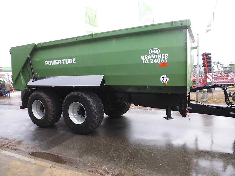 Brantner TA 23065 / 2 Power Tube - 6,5 m Muldenkipper HARDOX Boden -- 22 / 34 m³ mit 800mm Aufsatzwänden - 2 Zylinder - hydr. Hinterachsabstützung - 650/50 R 26,5 BKT FL 693 M Neu-Räder