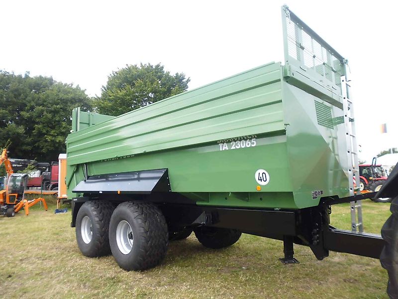 Brantner TA 23065 / 2 Power Tube - 6,5 m Muldenkipper HARDOX Boden -- 22 / 34 m³ mit 800mm Aufsatzwänden - 2 Zylinder - hydr. Hinterachsabstützung - 650/50 R 26,5 BKT FL 693 M Neu-Räder