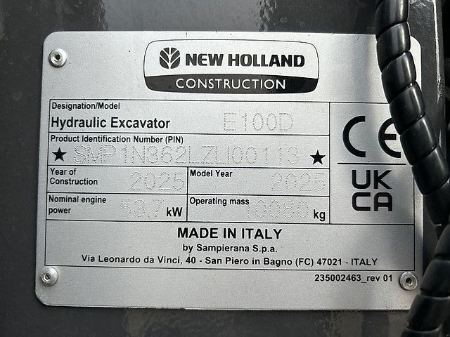 New Holland E100D MINIGRAAFMACHINE STAGE-V