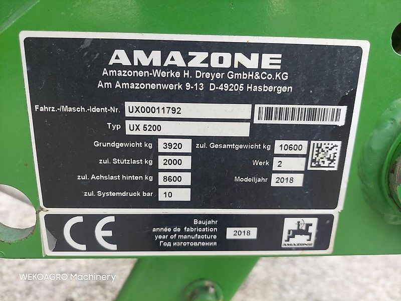 Amazone UX 5200 - 28m med Ama-Select