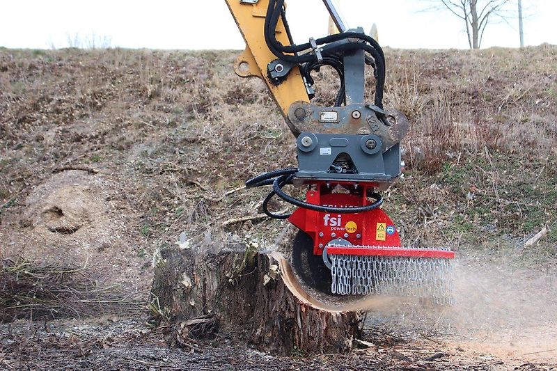 FSI H65-130 Stubbenfräse /Wurzelfräse /Stockfräse /Baumstumpffräse für Bagger-Aktion-