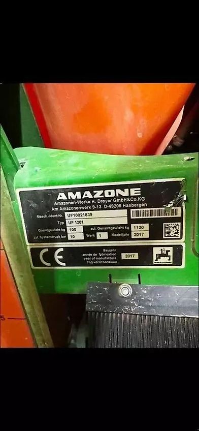 Amazone uf 1201 feldspritze
